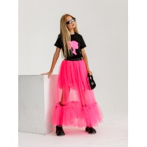 Фатиновая юбка LUX розовый неон