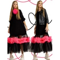 Платье воздушное "Бэтси" со съемной брошью