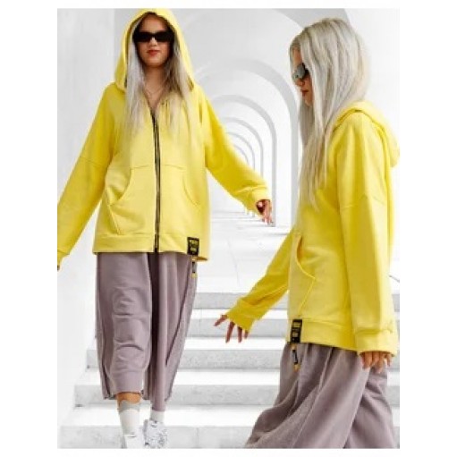 Толстовка на молнии желтая Bloomy-Line