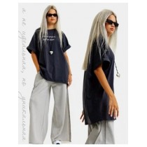 Футболка оверсайз подростковая серая