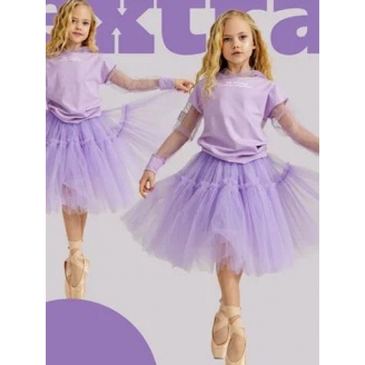 Фатиновая юбка EXTRA пышности (миди) лаванда