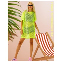 Туника-сетка пляжная желтый неон, Bloomy-line