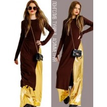 Асимметричный удлиненный лонгслив шоколад