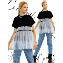 Футболка с белым фатином