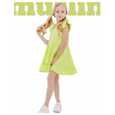 Платье из муслина подростковое зеленый неон, Bloomy-line