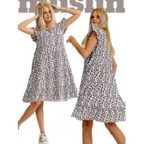 Платье из муслина подростковое с зоопринтом