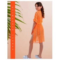 Туника кружевная пляжная оранжевый витамин Bloomy-line