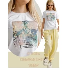 Футболка объемный (пенный) декор "summer"