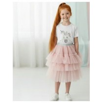 Футболка белая с лошадкой - единорогом 2026