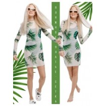 Туника-сетка пляжная зеленый лист Bloomy-line