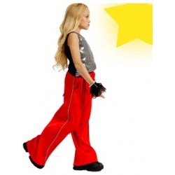 Брюки атласные палаццо с бантом. Цвет красный