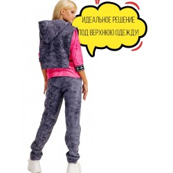 Манишка с брюками варенка (сине-серый)