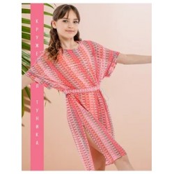 Туника кружевная пляжная розово-пурпурная Bloomy-line Туника кружевная пляжная розово-пурпурная Bloomy-line