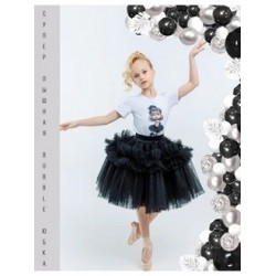 Фатиновая юбка-шорты Bubble супер объем черная матовая