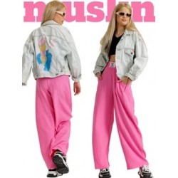 Широкие брюки из муслина фуксия Bloomy-line