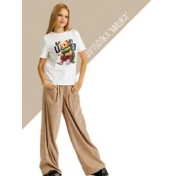 Футболка с мишкой айвори