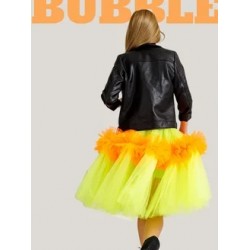 Фатиновая юбка-шорты Bubble супер объем неон с оранжевым