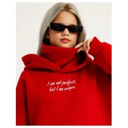 Худи - платье с начесом красное Bloomy-Line