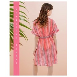 Туника кружевная пляжная розово-пурпурная Bloomy-line Туника кружевная пляжная розово-пурпурная Bloomy-line