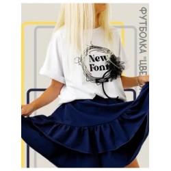 Футболка с объёмным 3D цветком