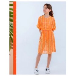 Туника кружевная пляжная оранжевый витамин Bloomy-line