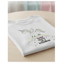 Футболка белая с лошадкой - единорогом 2026