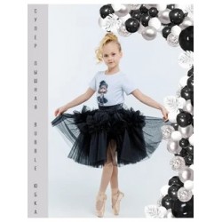 Фатиновая юбка-шорты Bubble супер объем черная матовая