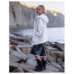 Шорты кюлоты утепленные кожаные. Цвет черный