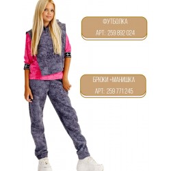 Манишка с брюками варенка (сине-серый)