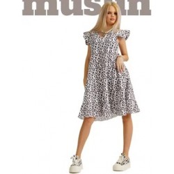 Платье из муслина подростковое с зоопринтом