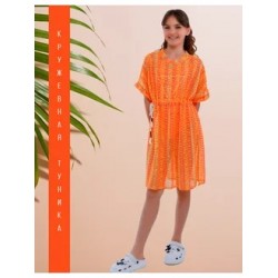 Туника кружевная пляжная оранжевый витамин Bloomy-line