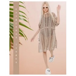 Туника кружевная пляжная капучино Bloomy-line