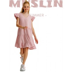 Платье из муслина подростковое розовый тауп