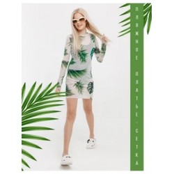 Туника-сетка пляжная зеленый лист Bloomy-line