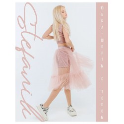 Костюм майка с фатиновой юбкой "пудра" Костюм майка с фатиновой юбкой "пудра"