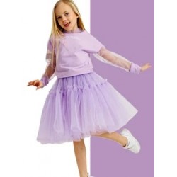 Фатиновая юбка EXTRA пышности (миди) лаванда