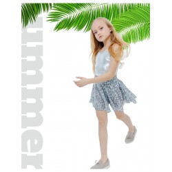 Юбка-шорты серебро леопард Bloomy-line