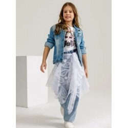 Гипюровая юбка килт подростковый белый Гипюровая юбка килт подростковый белый