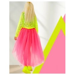 Асимметричная юбка-шорты mini-maxi розовый неон Асимметричная юбка-шорты mini-maxi розовый неон