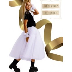 Фатиновая юбка EXTRA пышности с нарукавниками белая